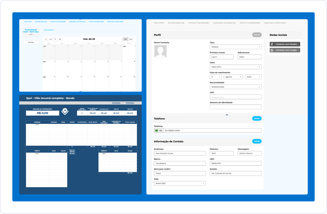 Telas Antigas Área de Proprietários da QAVI